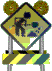 Flashing Under Construction Barricade